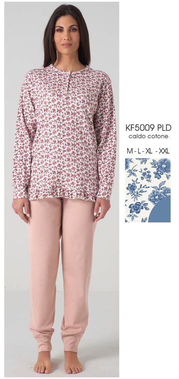 ART. KF5009 PLD- pigiama donna m/l interlock kf5009 pld - Fratelli Parenti